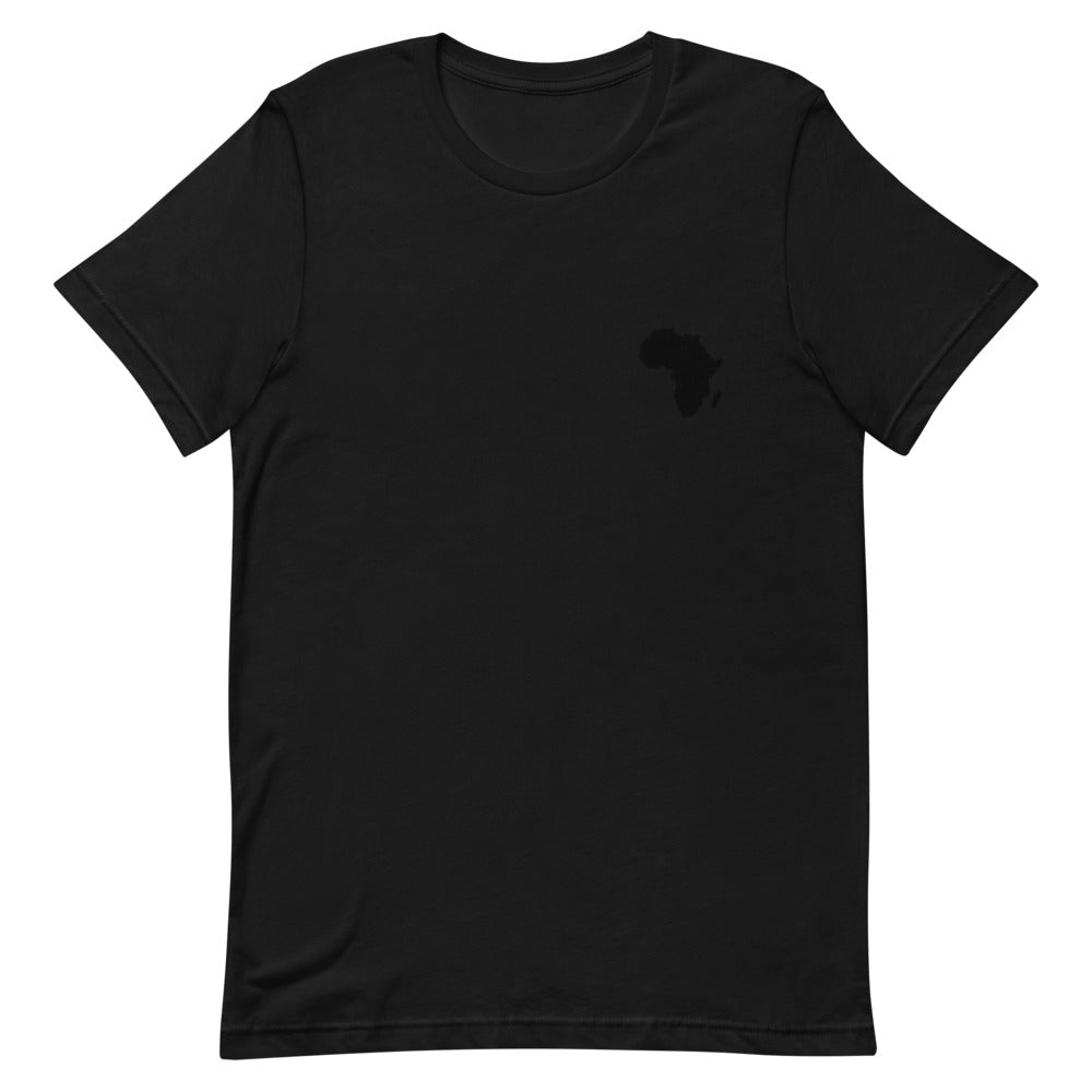 Black Africa Map Short-Sleeve Unisex T-Shirt